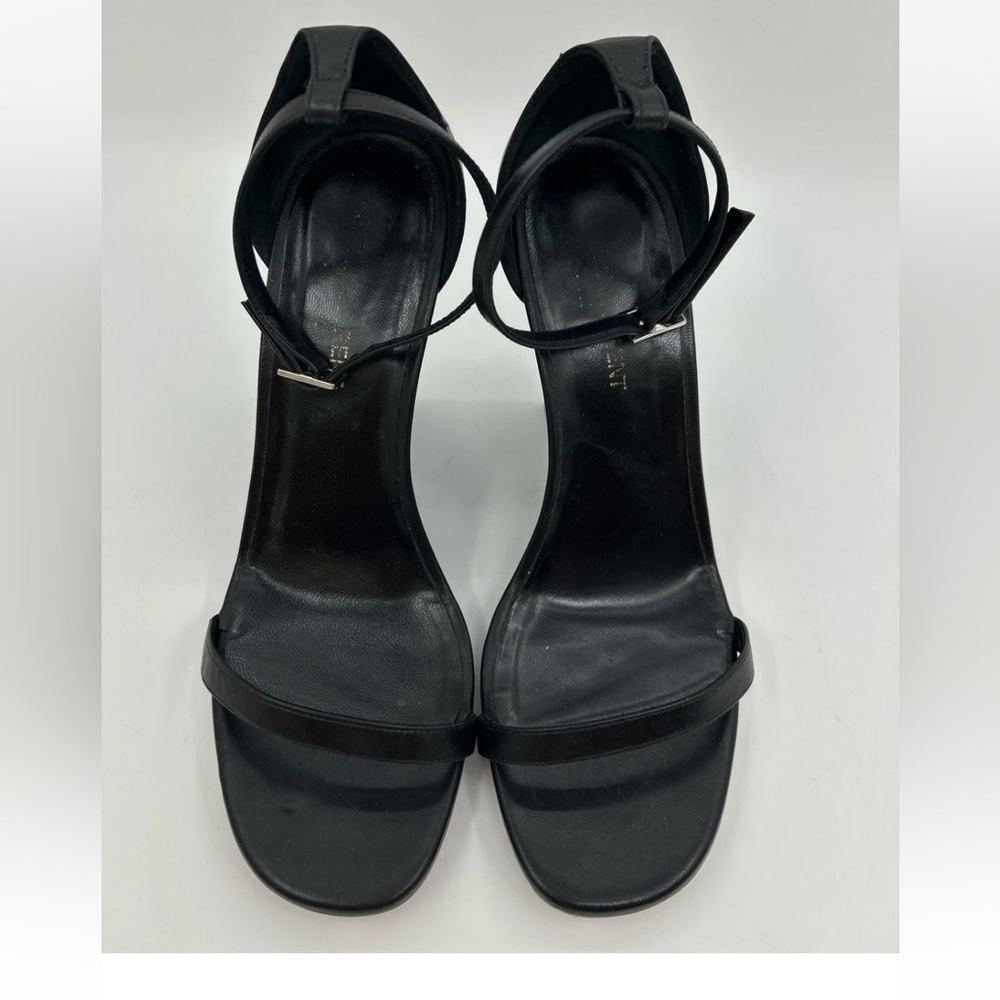 Saint Laurent Jane Black Wedge Sandals - Picture 7 of 8